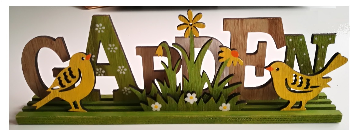 Holzdekoration "Garten"