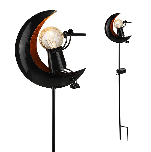 Solar Gartenstecker Mondfigur