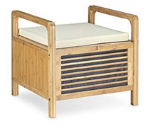 Bambushocker mit Aufbewahrungsfach
