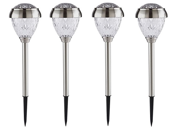 Edelstahl Solarlampen Set 4er