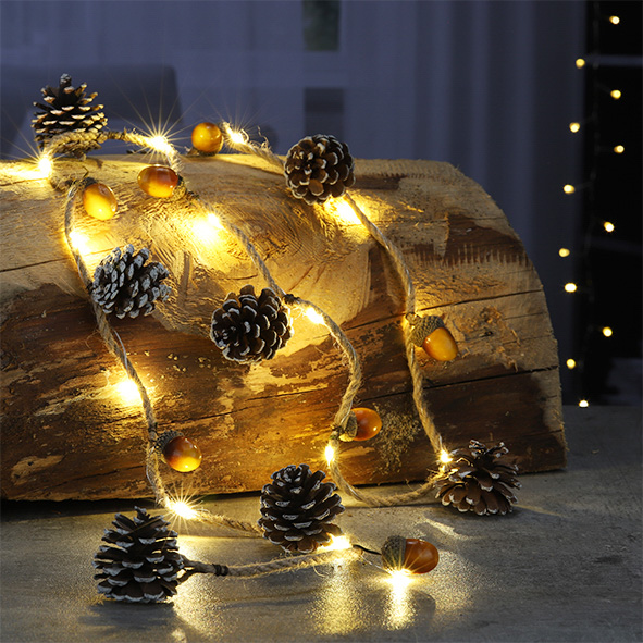 Seil Lichterkette mit Deko