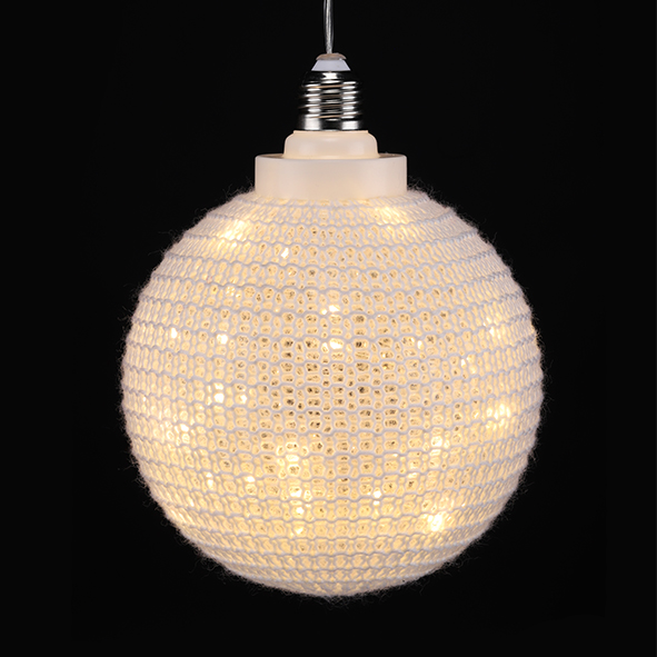 LED Ball mit Wolle