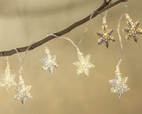 LED Schneeflocken Lichterkette