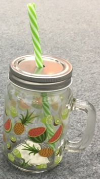 Glasbecher mit Deckel