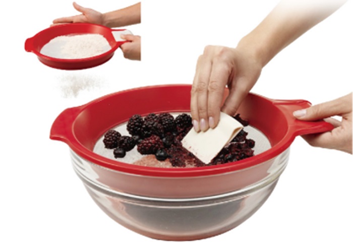 Mehlsieb mit Schaber 2er Set