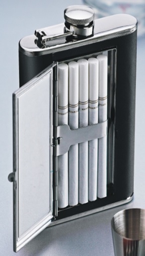 Flachmann inkl. Zigarettendose