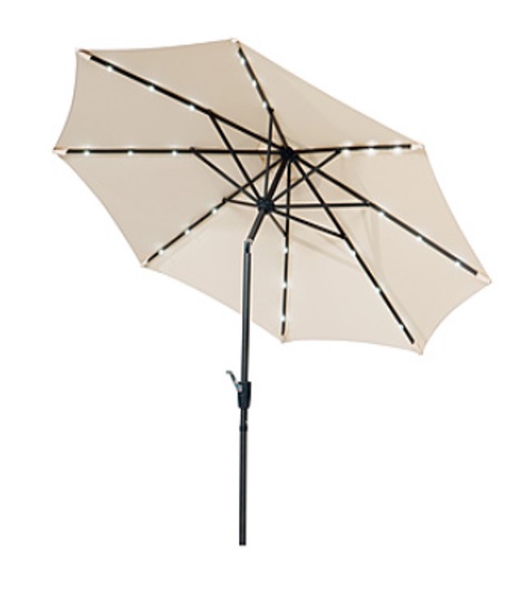 Solar-Landhausschirm mit LED-Beleuchtung