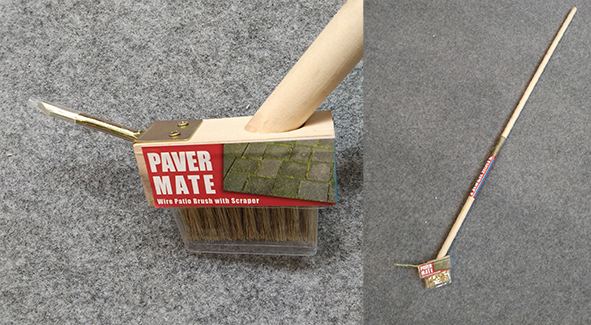 Fugenkratzbürste mit Stiel