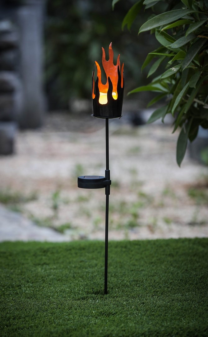 Solar-Gartenstecker Flamme