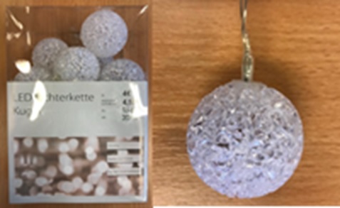 Lichterkette mit 10 warm weißen LED