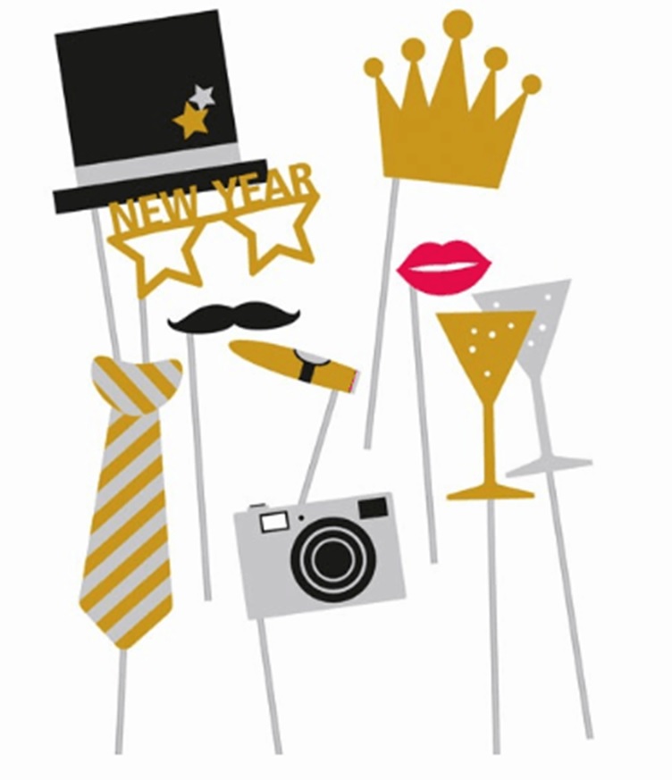 Fotodekorationsset 10-teilig "Silvester"