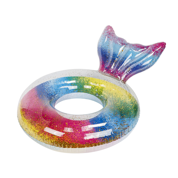 Glitzer-Schwimmring mit Flosse