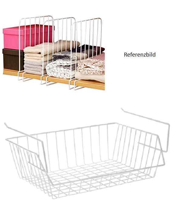 Regalorganizer, sortiert