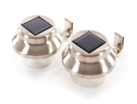 LED Solar Dachrinnenleuchten, 2er Set