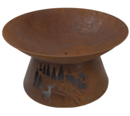 Feuerschale in Rostoptik