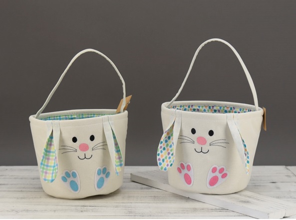 Osterkorb mit Hasen Dekoren