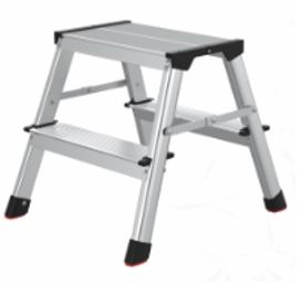 Trittleiter 2 stufig, aus Aluminium