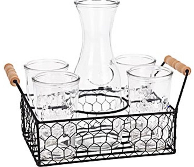 Trinkglas Set 6 tlg. inkl. Tragekorb