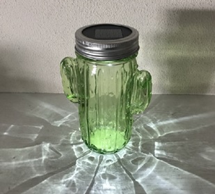 LED Solar Kaktusglas