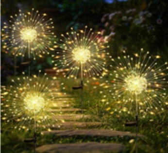 LED Solar Draht-Feuerwerkball 4er Set