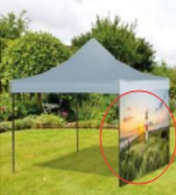 Foto-Seitenwand zum Pavillon HI002962 3x3m