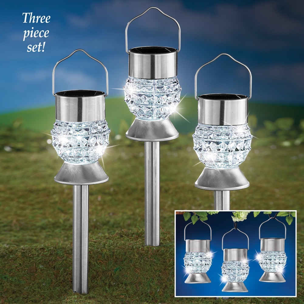 Solar Gartenlampen Set 3tlg