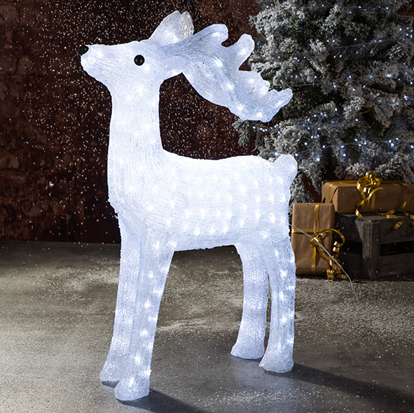 LED Rentier mit 180 kalt weißen LED