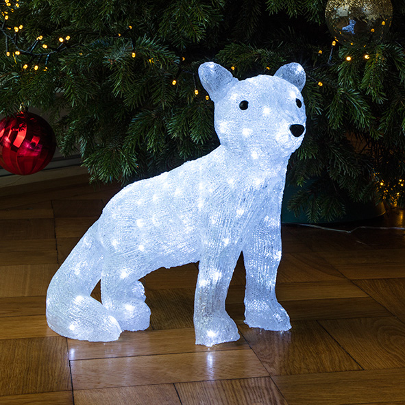 LED Acryl-Fuchs mit 120 kalt weißen LED