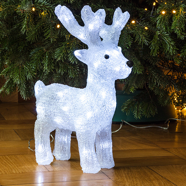 LED Rentier mit 40 kalt weißen LED