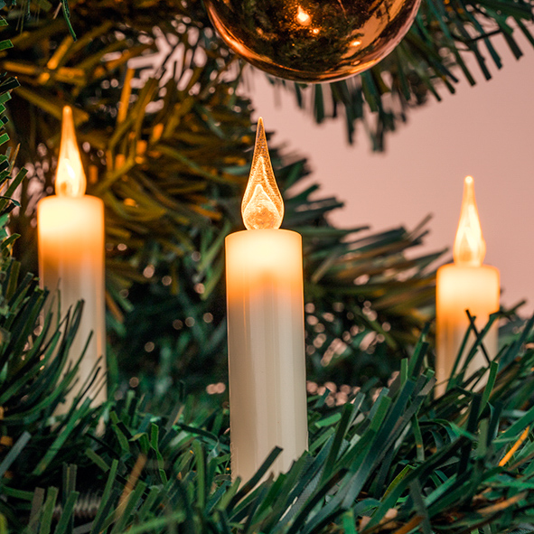 10 kabellose LED-Weihnachtskerzen