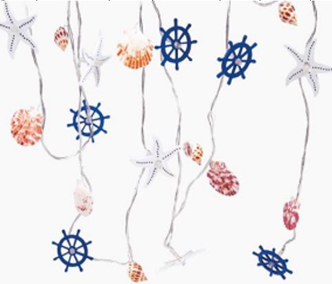 Maritim LED Lichterkette mit 10 warm weißen LED