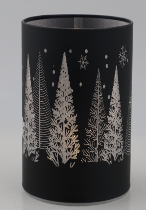 Windlicht aus Glas mit LED