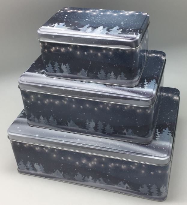 Weihnachts-Keksdosen, 3-teiliges Set