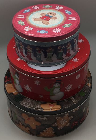 Weihnachts-Keksdosen Set, 3 teilig