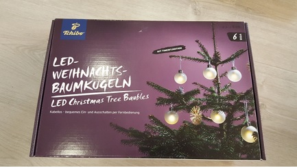 6er Set Christbaumkugeln