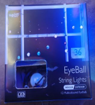 LED-Lichtervorhang mit Augäpfeln