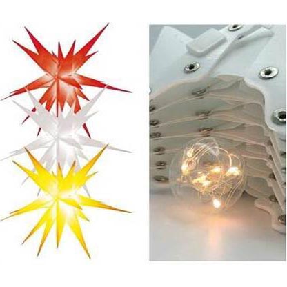 LED Stern mit 10 warmweißen LED