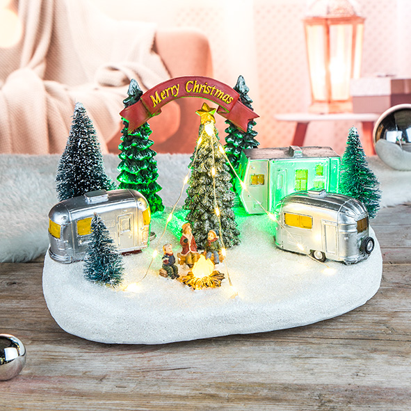 Beleuchtete Weihnachtsstadt mit