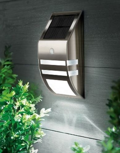 LED Solar Wandlampe mit Bewegungssensor
