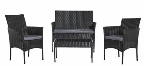 Garten Lounge Set aus Korbweide