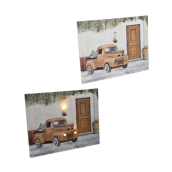 Wandbild 3D Metallmotiv Auto