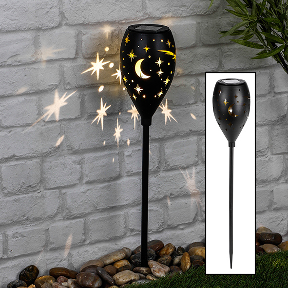 LED Solar Gartenstecker mit Sternenmotiv