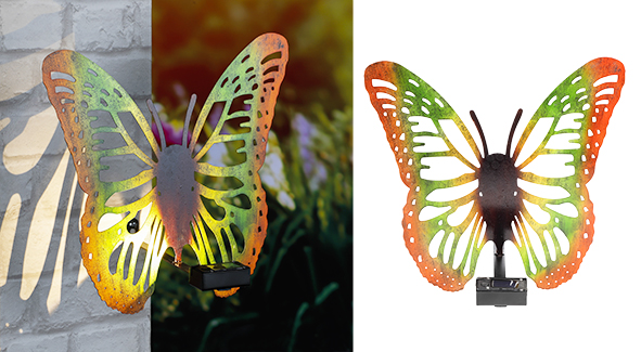 LED Solar Wanddekoration Schmetterling