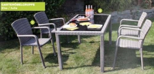 Aluminium/Rattan Gartenstuhl