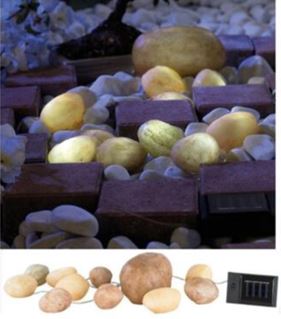 LED Solar Lichterkette Leuchtsteine