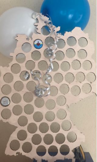 Sammelbrett für Kronkorken