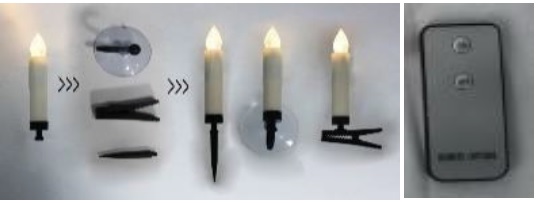 10er Set kabellose LED Weihnachtskerzen