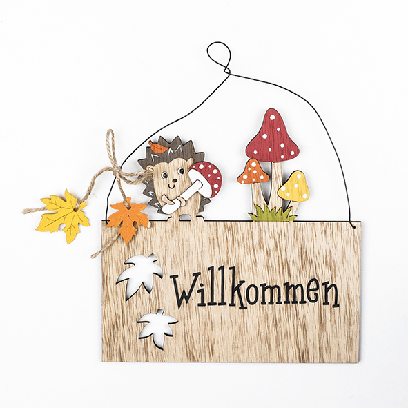 Willkommen Schriftzug zum Hängen