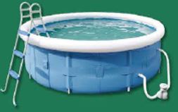 Stahlrahmen-Pool, rund