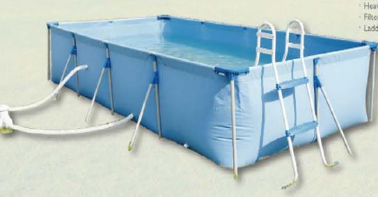 Stahlrahmen-Pool, rechteckig